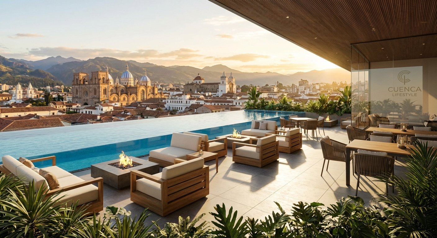 Áreas comunes de proyecto inmobiliario en Cuenca - Imagen ilustrativa