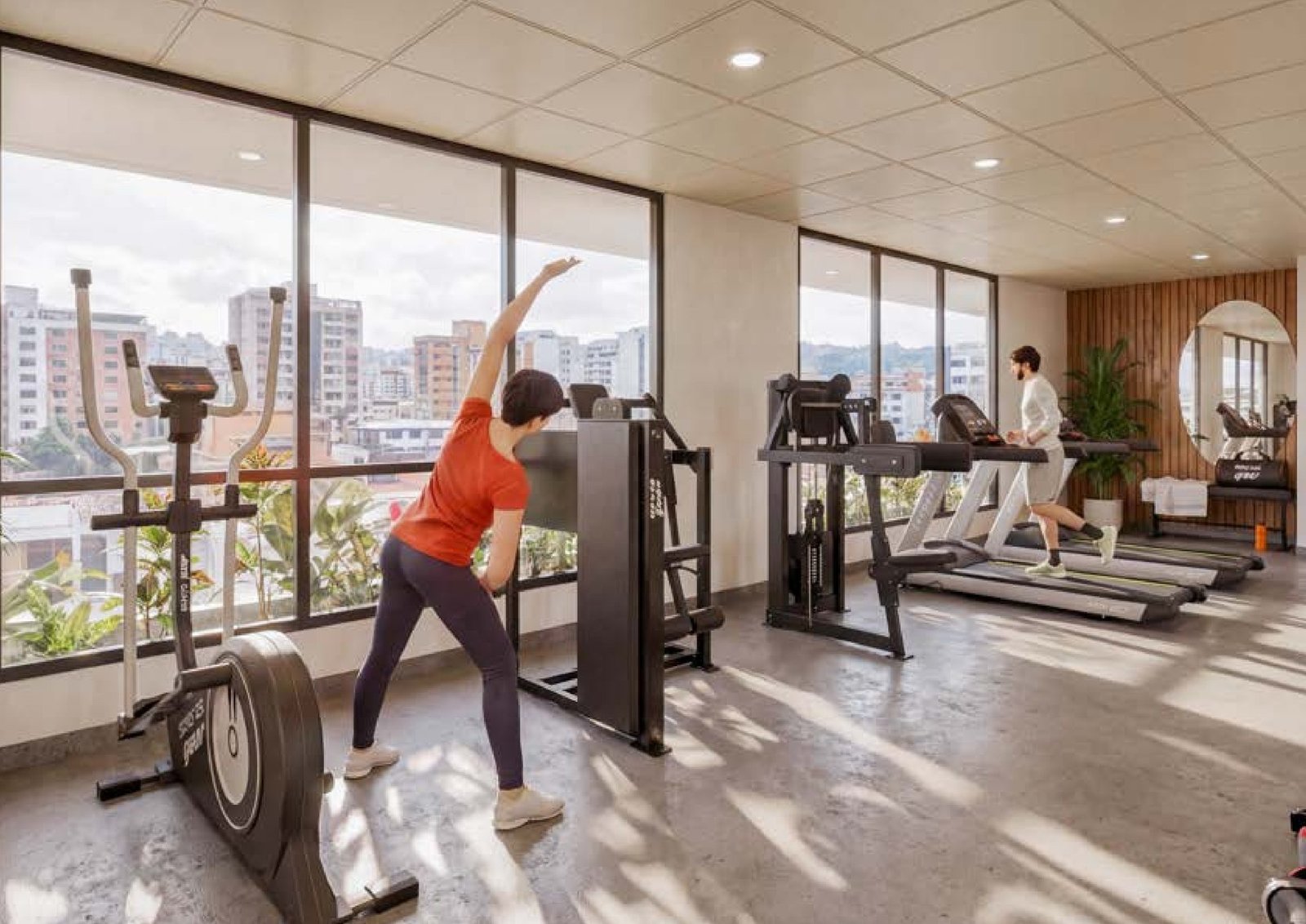 Gimnasio equipado con vista panorámica en Riviere, Cuenca