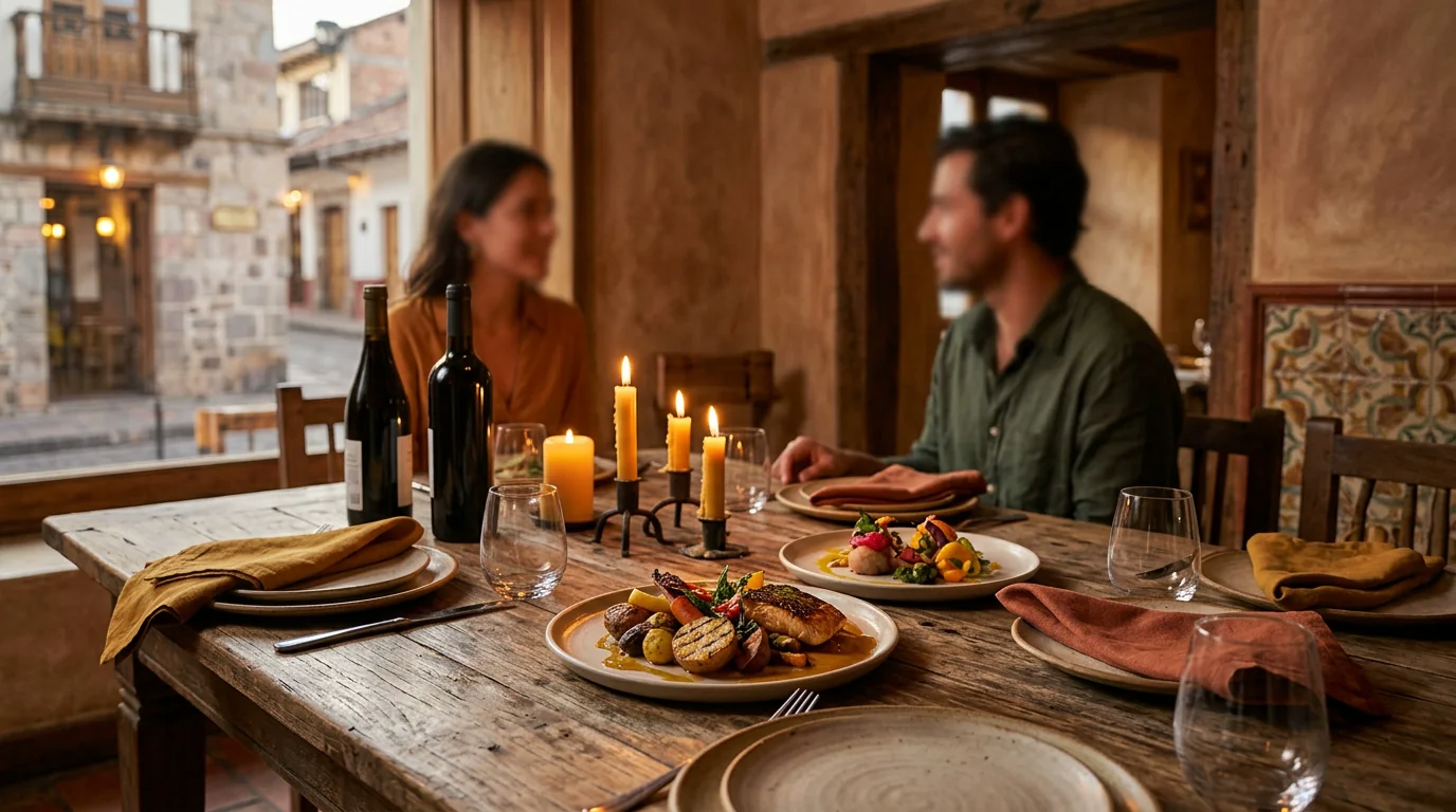 Experiencia gastronómica conceptual en un restaurante de Cuenca