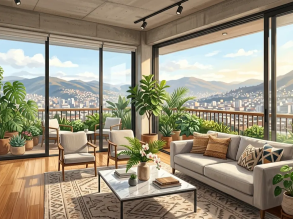 Departamento moderno y luminoso en Ecuador con entorno urbano y servicios cercanos