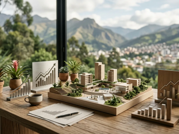Maqueta conceptual para analizar una inversión inmobiliaria en Quito